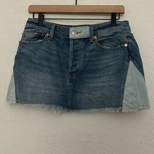 WE THE FREE denim patchwork miniskirt size 25